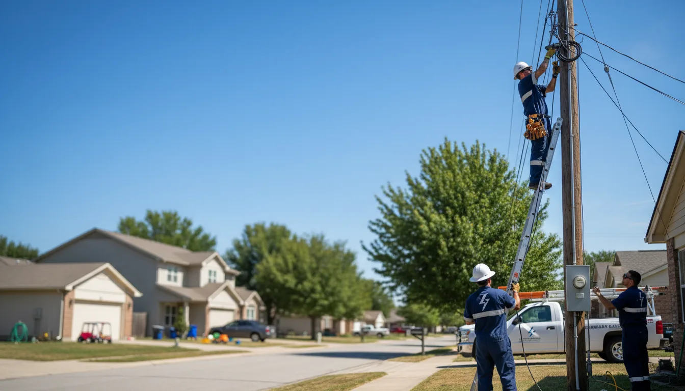 Residential electrician providing installation services in Aurora, ME